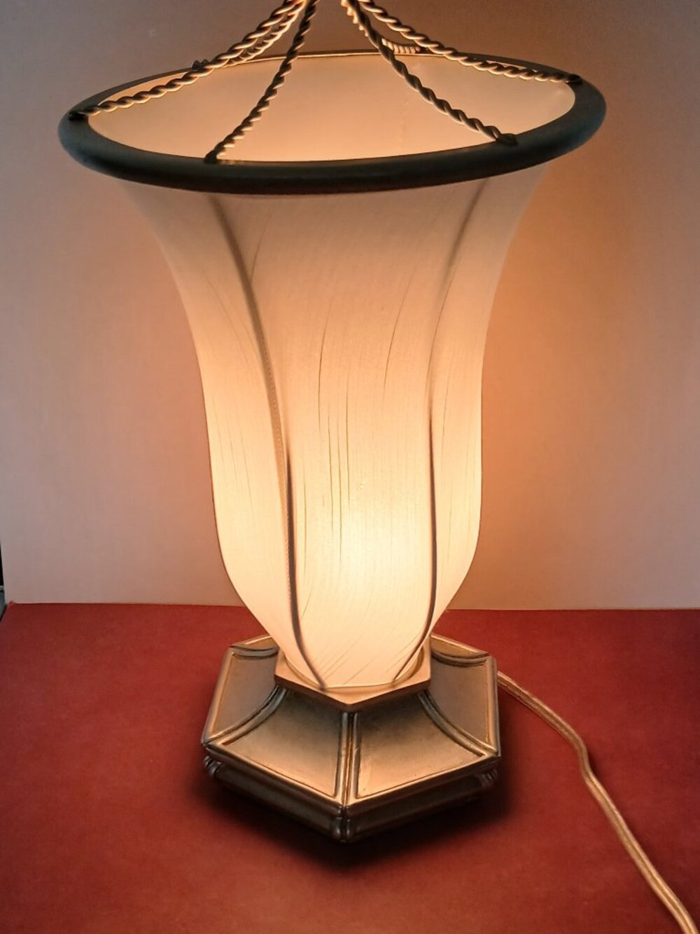 Inverted Hexagon Bell Shape Parlor Lamp-Hampton Bay